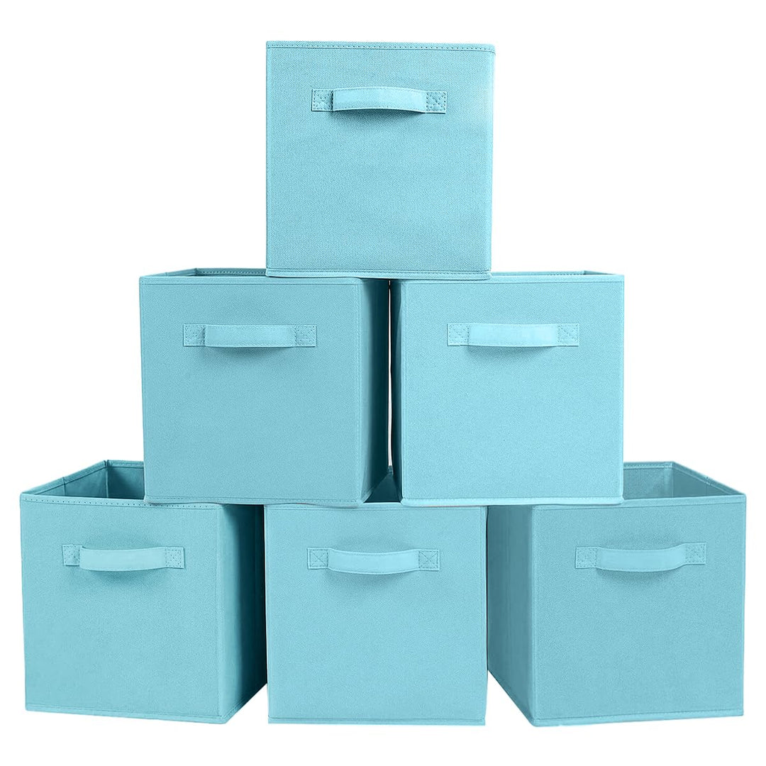 PowerKing Aufbewahrungsbox Organizer aus Stoff, 6er faltbar Aufbewahrungswürfel Aufbewahrung Box in