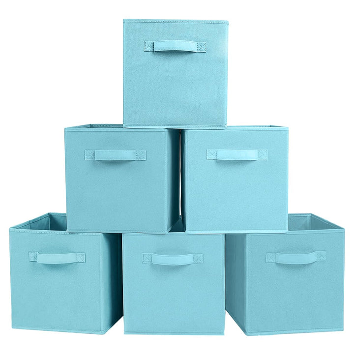 PowerKing Aufbewahrungsbox Organizer aus Stoff, 6er faltbar Aufbewahrungswürfel Aufbewahrung Box in