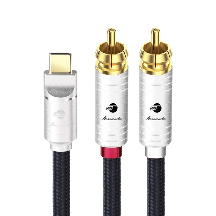 JIB Audiophile USB C auf Cinch Audio Kabel,Type C auf 2 RCA Stereo Adapterkabel kompatibel mit HUAWE