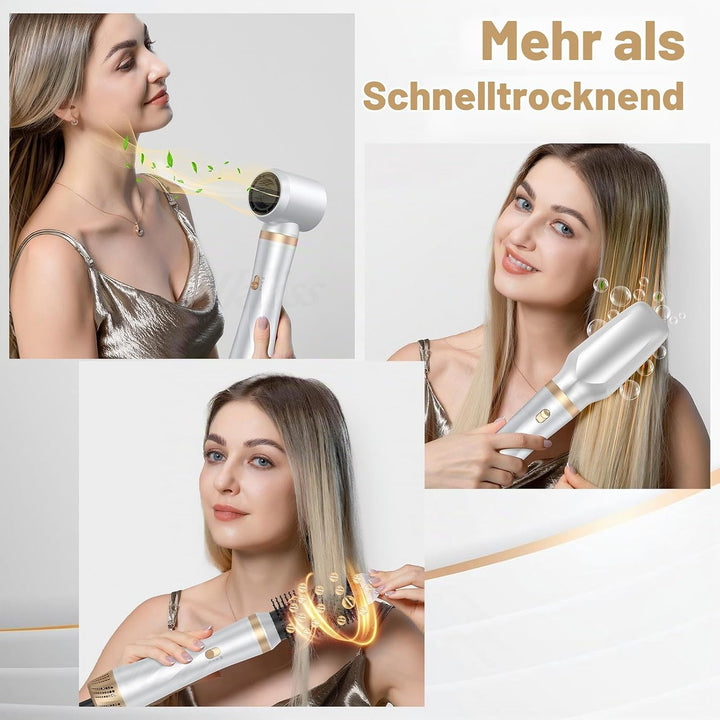 Air Styler Haartrockner 5 in 1, Multifunktionaler Haarstyler mit 5 Zubehörteilen, Haartrockner, Föhn