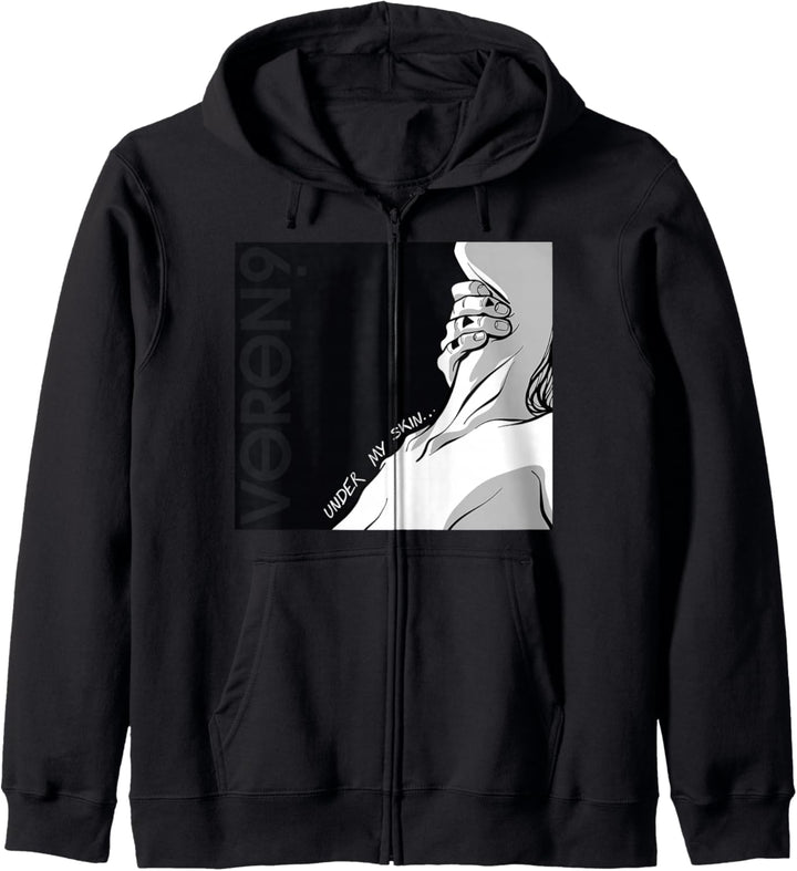 Schwarz-Weiss-Kunst, Trend-Stil "Under my skin" Kapuzenjacke