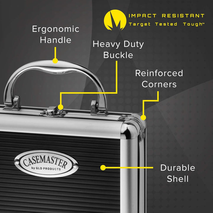 Casemaster Ternion 9 Dart Aluminium Storage/Travel Case Schwarz, Schwarz