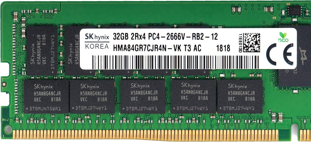 SK HYNIX 32GB PC4-2666V-R DDR4 Registered ECC 2RX4 Memory RDIMM HMA84GR7CJR4N-VK