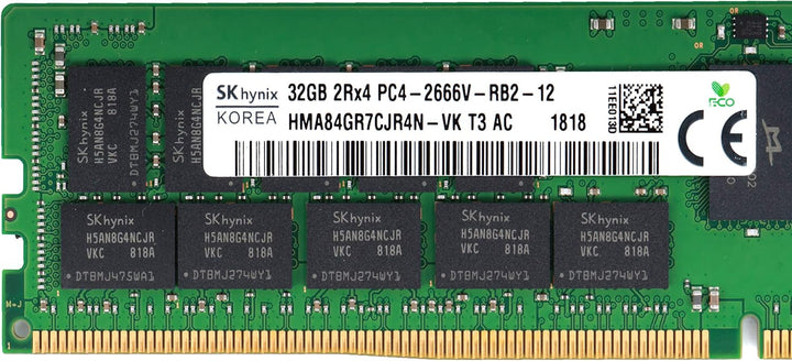 SK HYNIX 32GB PC4-2666V-R DDR4 Registered ECC 2RX4 Memory RDIMM HMA84GR7CJR4N-VK