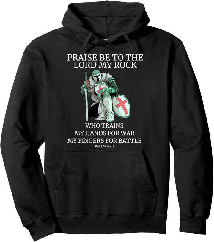 Tempelritter Christen Templer Spruch Psalm 144 Christliches Pullover Hoodie