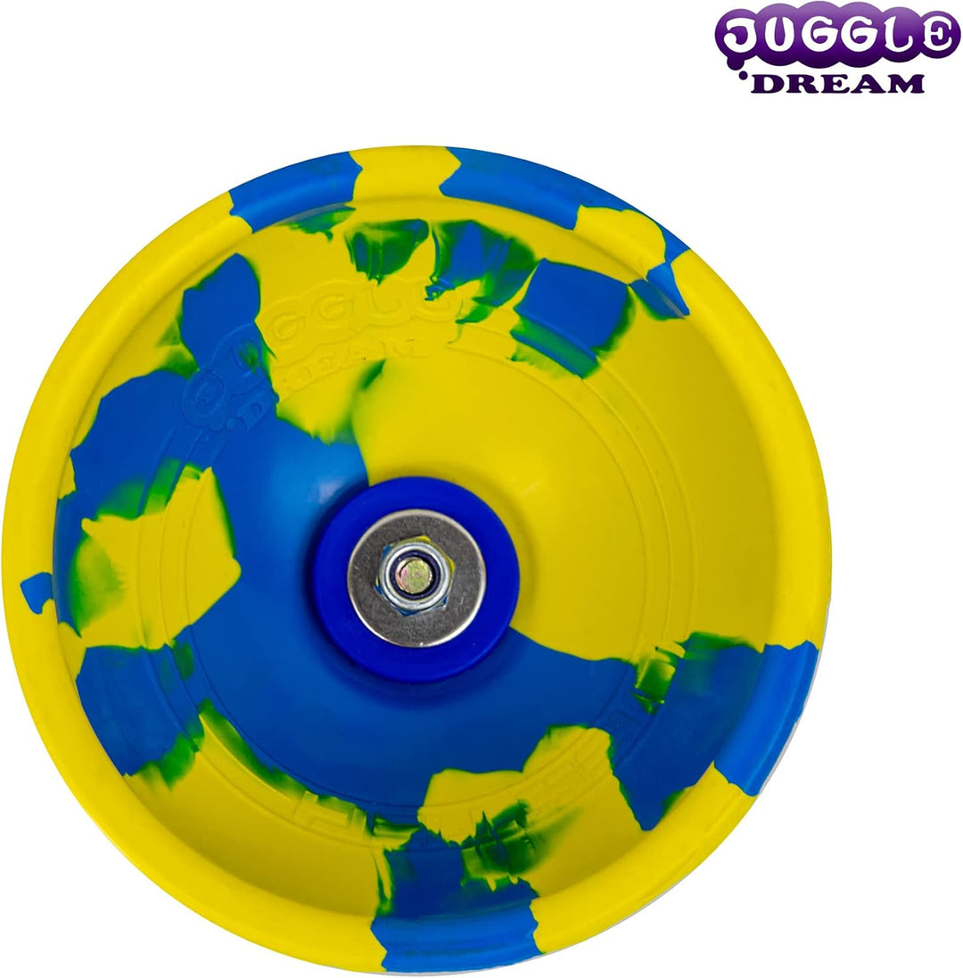 Juggle Dream Jester Diabolo Jonglierset – Fester Achse Profi-Diabolo mit Superglass-Handstäben, Onli