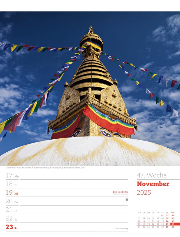 Reiseträume - Wochenplaner Kalender 2025, Wandkalender im Hochformat (25x33 cm) - Wochenkalender run
