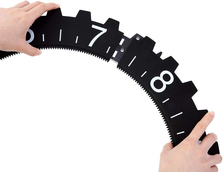 Jacksking Zahnrad Uhr, 3D Moderne grosse Wandkunst rotierende mechanische Uhr Kalender Rad Sägezahn