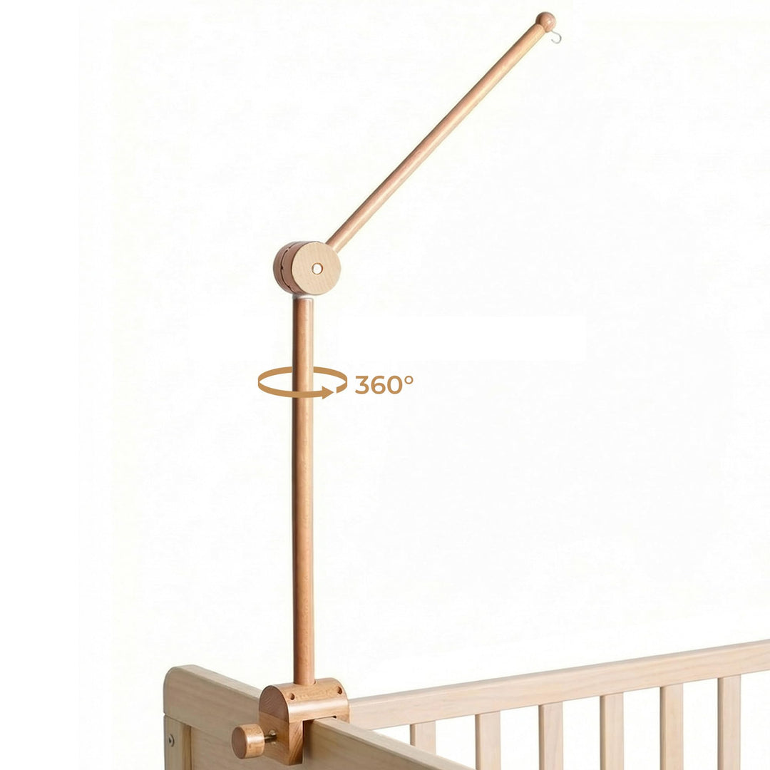 Mobile Halterung Holz für Babybett, Mobile Halterung Wickeltisch für Kinderzimmer-Dekoration, Angepa