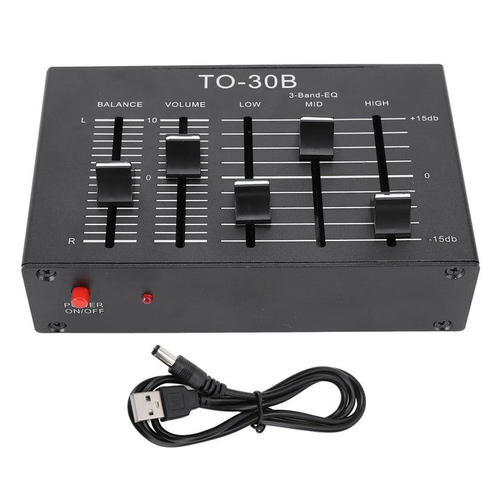 3-Band Equalizer, Stereo Klangverbesserung, Hi-Fi Vorverstärker, Lautstärkeregler für Lautsprecher K