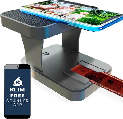 KLIM K2 Mobiler Filmscanner 35mm + KOSTENLOSE APP - Neu - Positiv- & Negativscanner, Diascanner, Fot