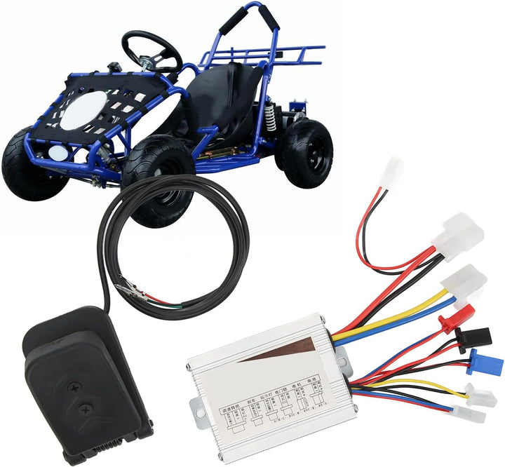 FOUF Motorbürsten-Geschwindigkeitsregler mit Gaspedal-Kit, 24 V 500 W Professionelle Hochleistungs-B