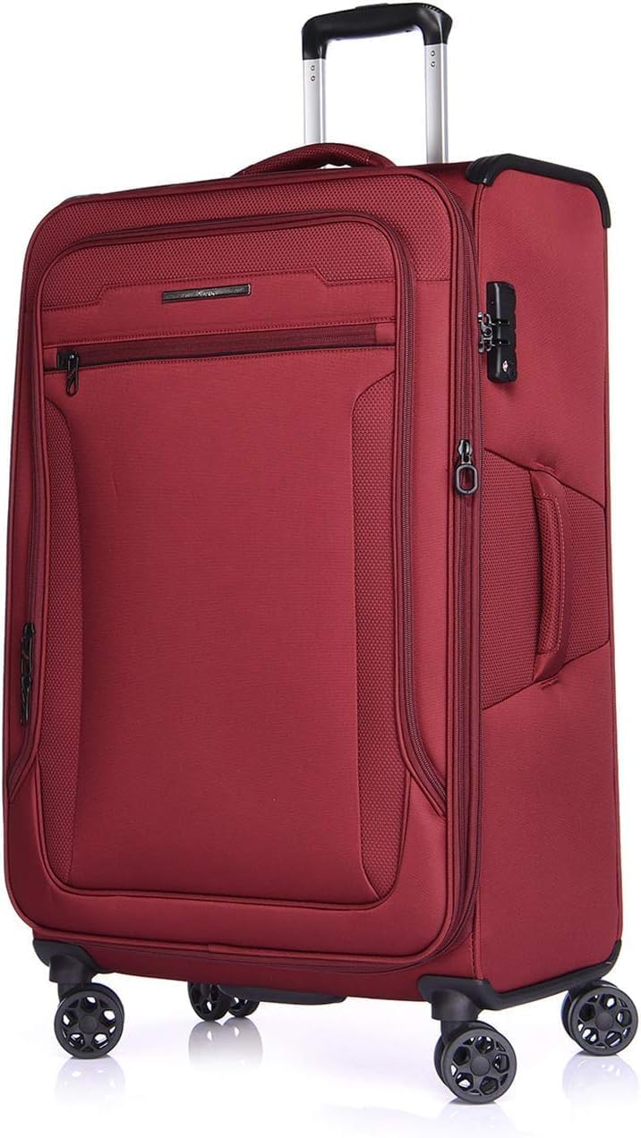 Weichschalenkoffer Set 3-teilig erweiterbar - Stoffkoffer Trolley wasserfest - Reisekoffer mit 4 Rol