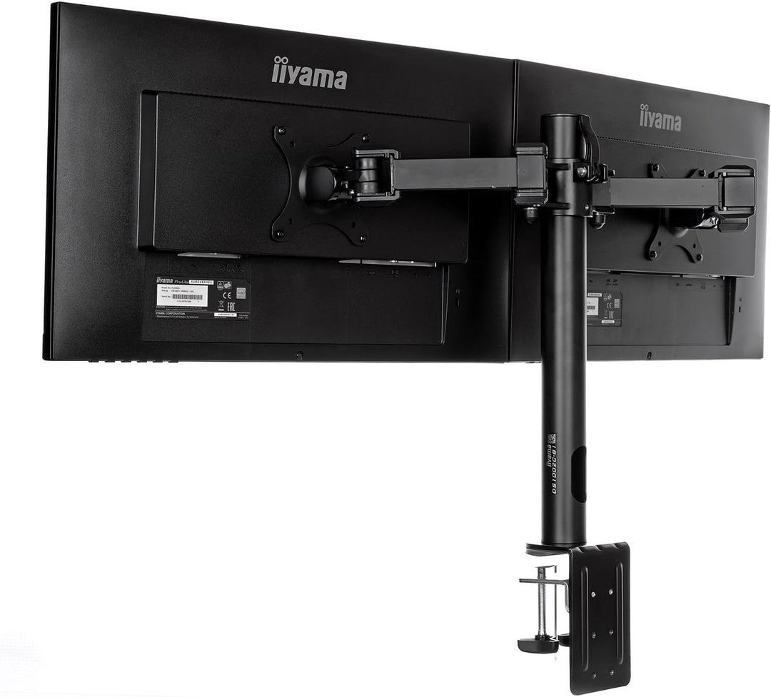 iiyama DS1002C-B1 Dual Screen Desk Mounting Arm - Black