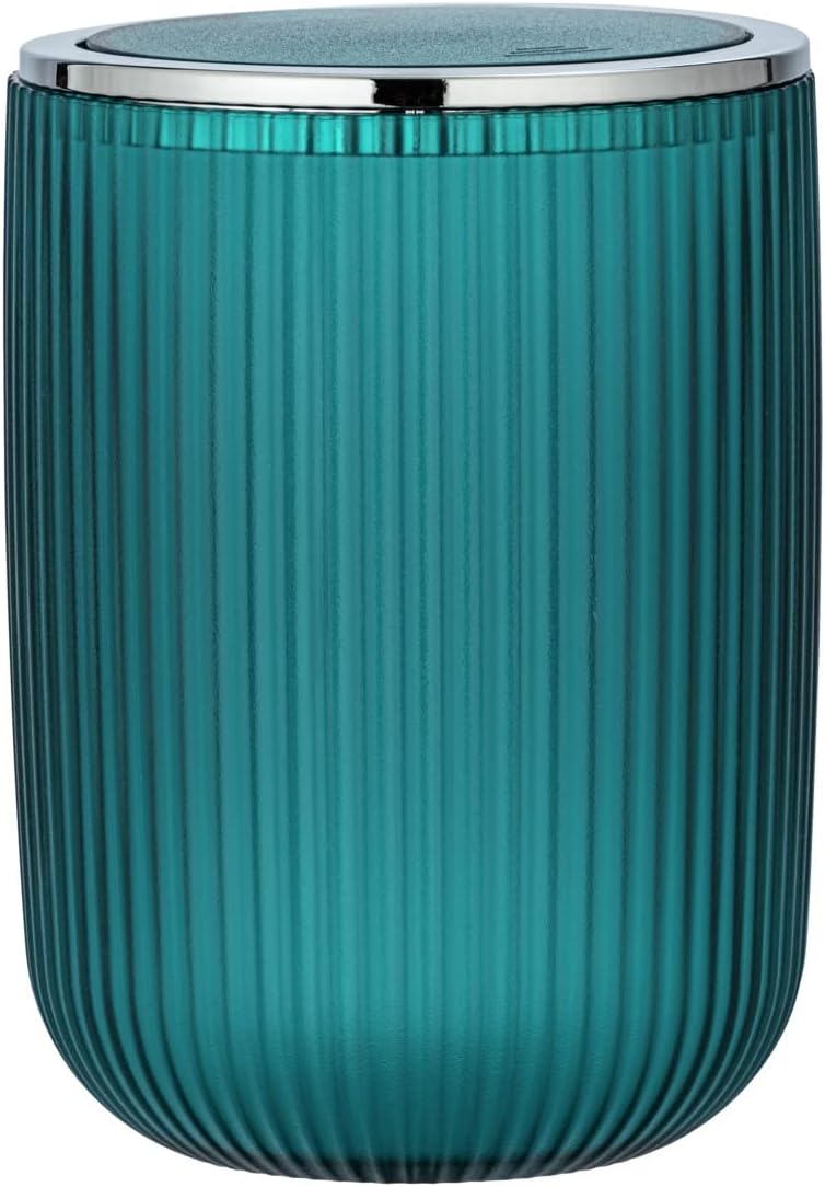 WENKO Schwingdeckeleimer Agropoli S Petrol 20 x 14.5 x 14.5 cm Petrol, 20 x 14.5 x 14.5 cm Petrol