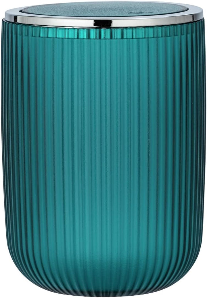 WENKO Schwingdeckeleimer Agropoli S Petrol 20 x 14.5 x 14.5 cm Petrol, 20 x 14.5 x 14.5 cm Petrol