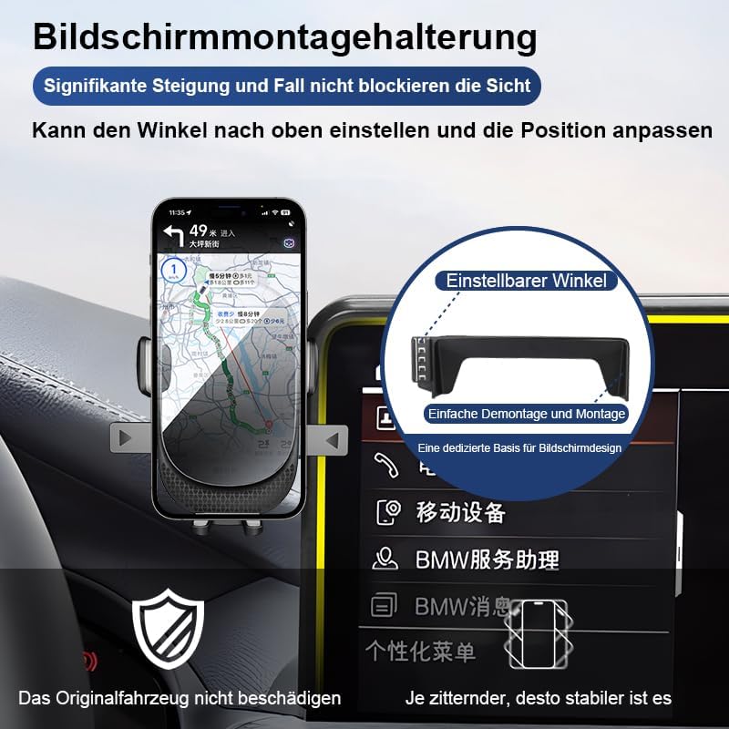 Auto Handyhalterung für Volkswagen Passat Auto Zubehör [Nur Kompatibel 2024-2025 VW Passat B9 12,9-Z