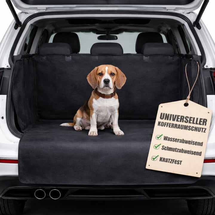 BigDean Kofferraumschutz Hund mit Seiten- und Ladekantenschutz - Universal Kofferraumdecke Hund wass