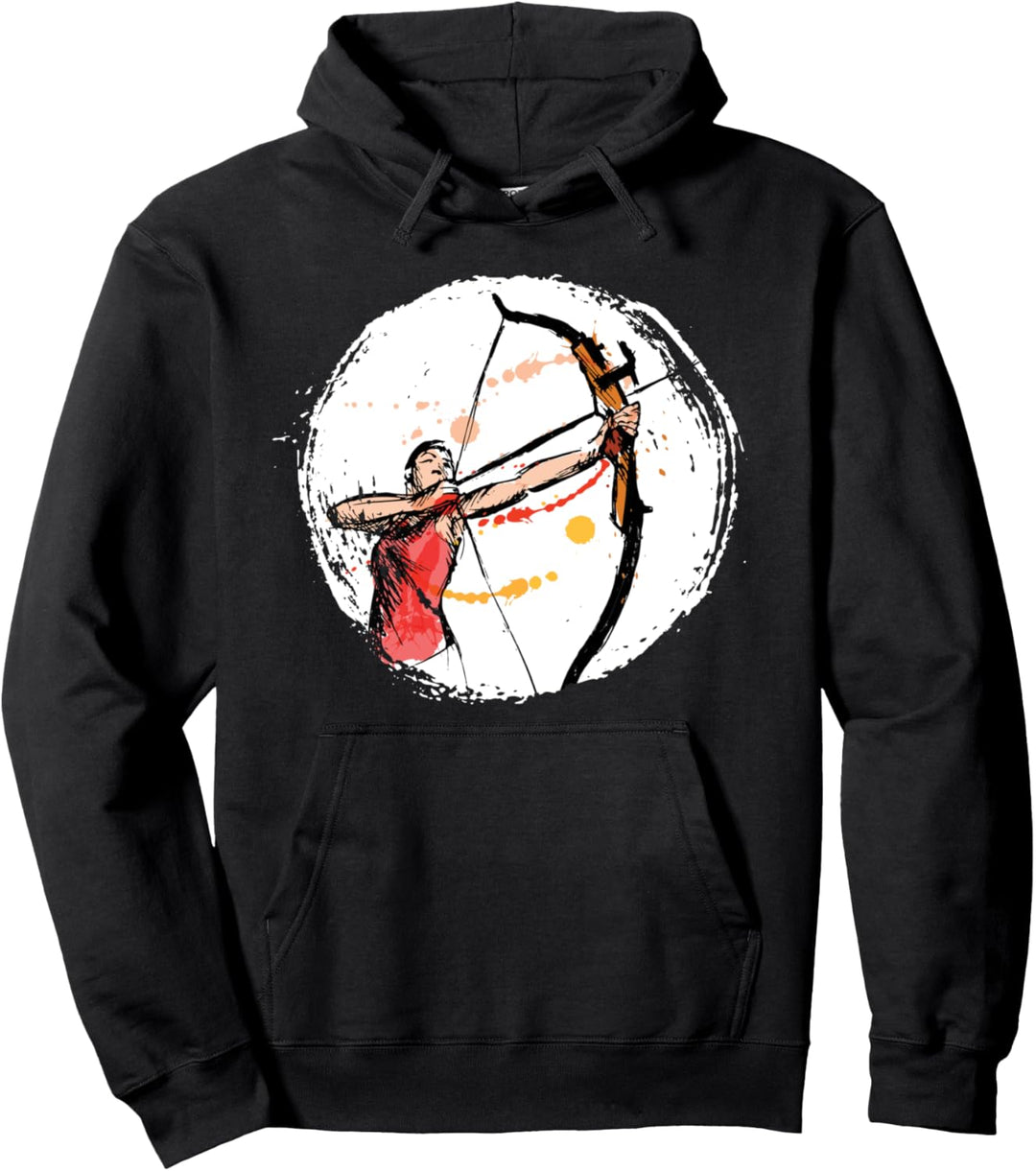 Bogenschützer Bogensport Bogenschiessen Pfeil Bogen Sport Pullover Hoodie