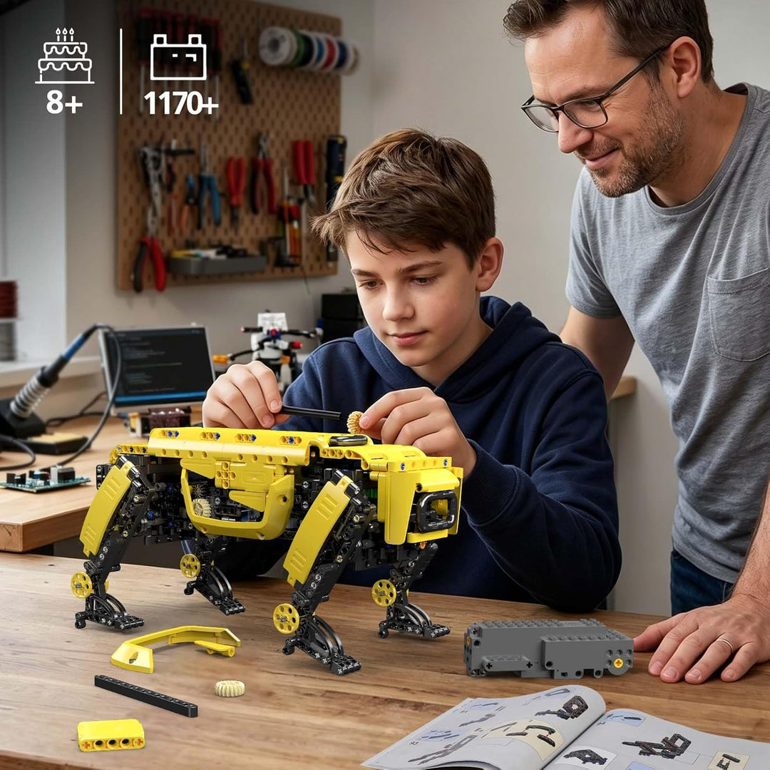 Mould King 15066 Technik Mechanischer Hund Bausteine Modell, Ferngesteuertes DIY Roboter Hund Spielz