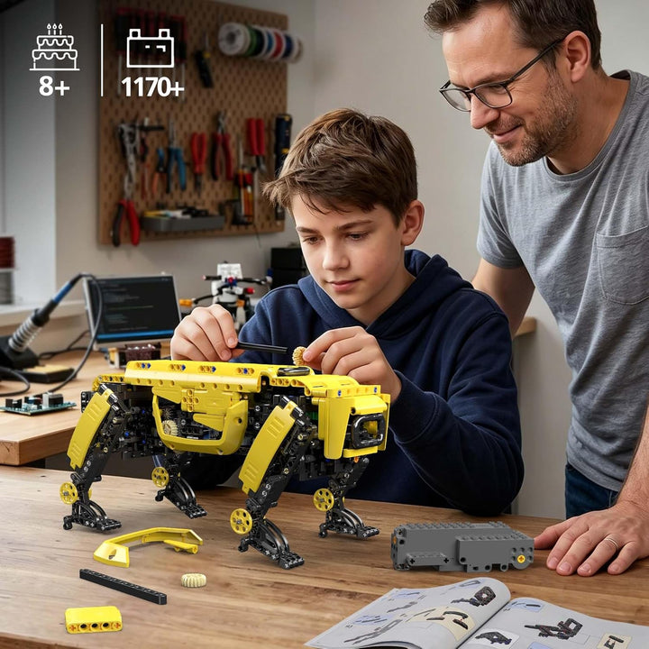 Mould King 15066 Technik Mechanischer Hund Bausteine Modell, Ferngesteuertes DIY Roboter Hund Spielz