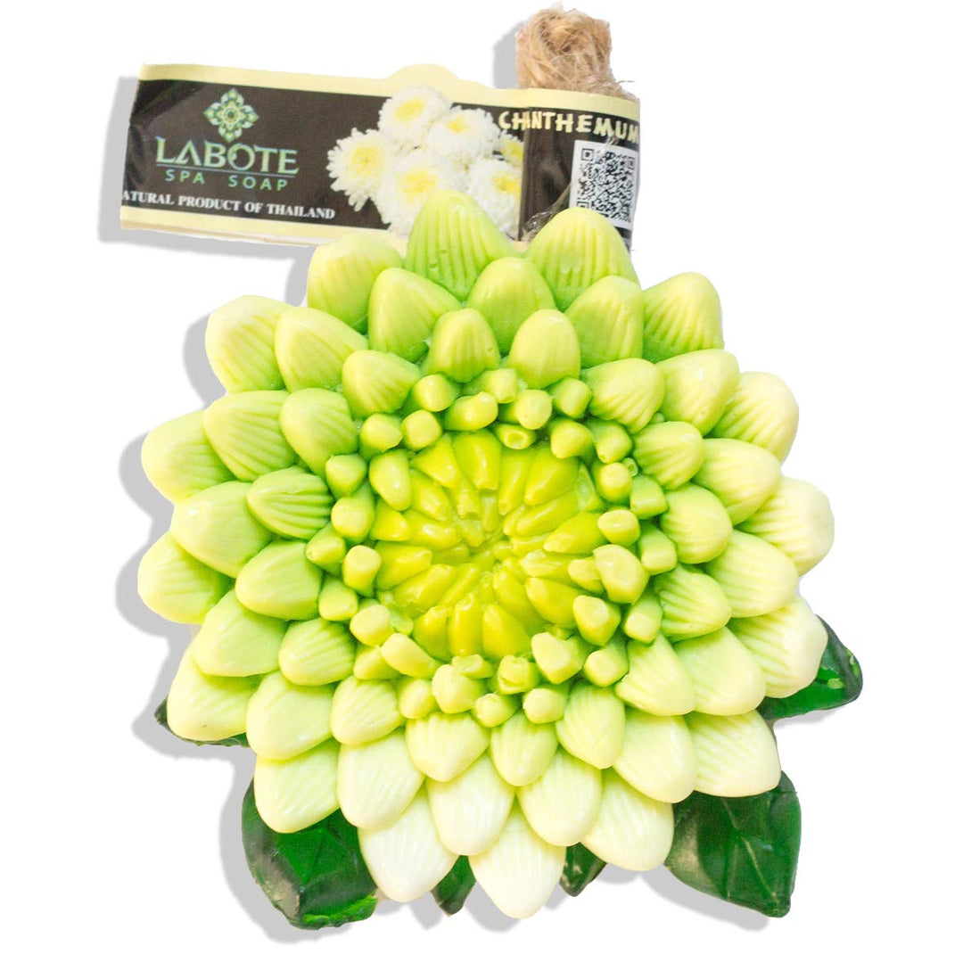 LABOTE Handgemachte thailändische Bio Naturseife Chrysantheme mit typischem Duft, 5 Stück, Chrysanth