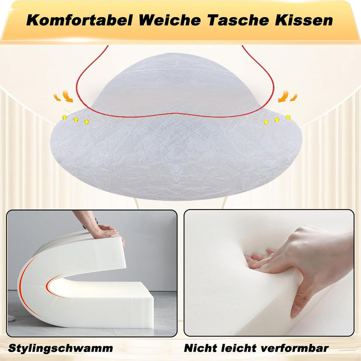 Gold Sattelhocker mit Rollen, Professionelle Rollhocker Höhenverstellbar, PU Leder Drehhocker, Salon