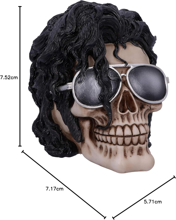 Nemesis Now Bad Michael Jackson King of Pop inspirierter Totenkopf, Schwarz, 16.5cm