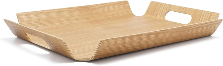 Bredemeijer braunes gebogenes rechteckiges Holz Tablett 44.5 cm, L