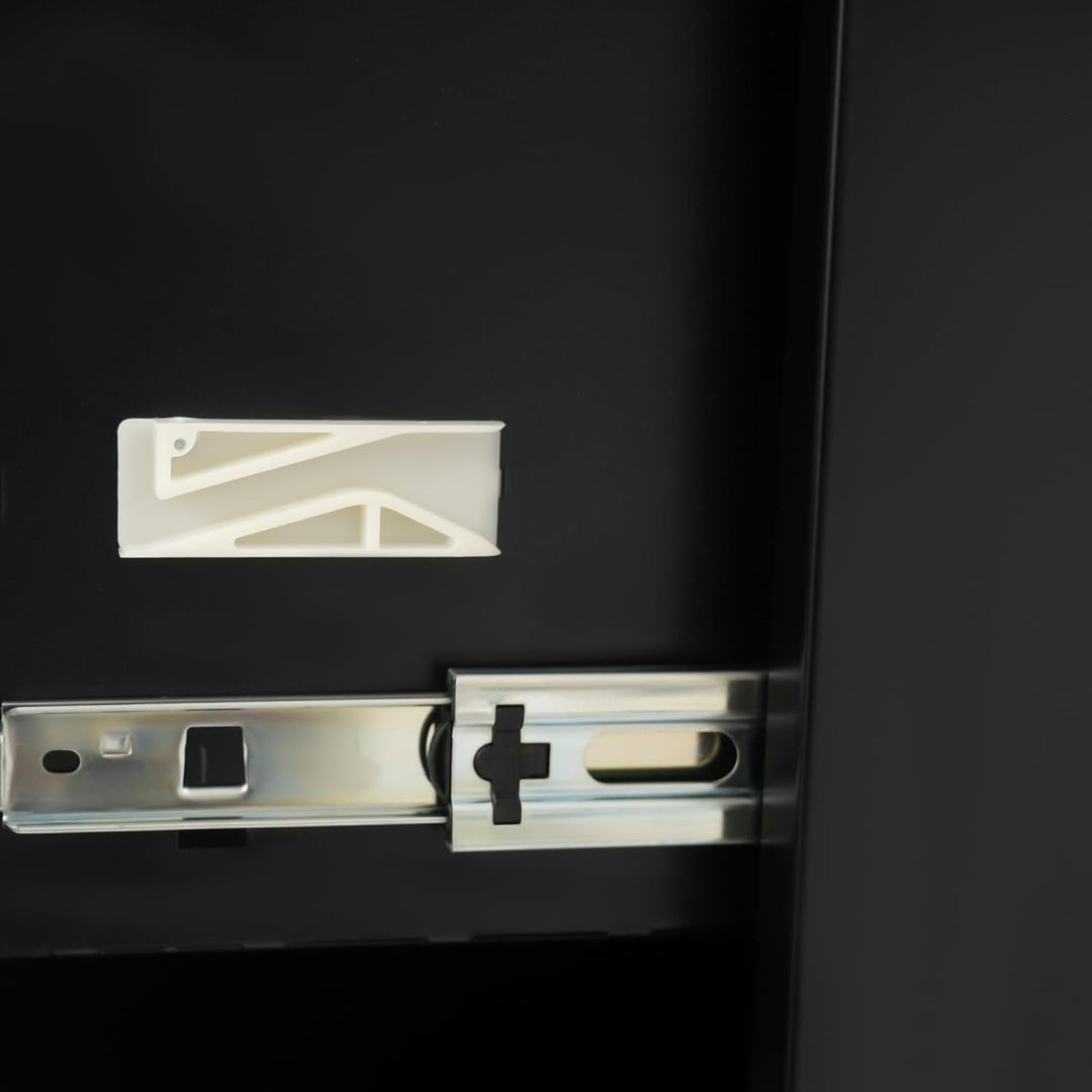 Aktenschrank mit 3 abschliessbare Schubladen Büroschrank für Homeoffice Metallschrank Akten Lagersch
