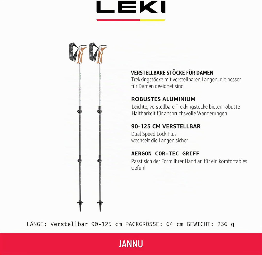 LEKI Jannu einfarbig 90-125, einfarbig 90-125