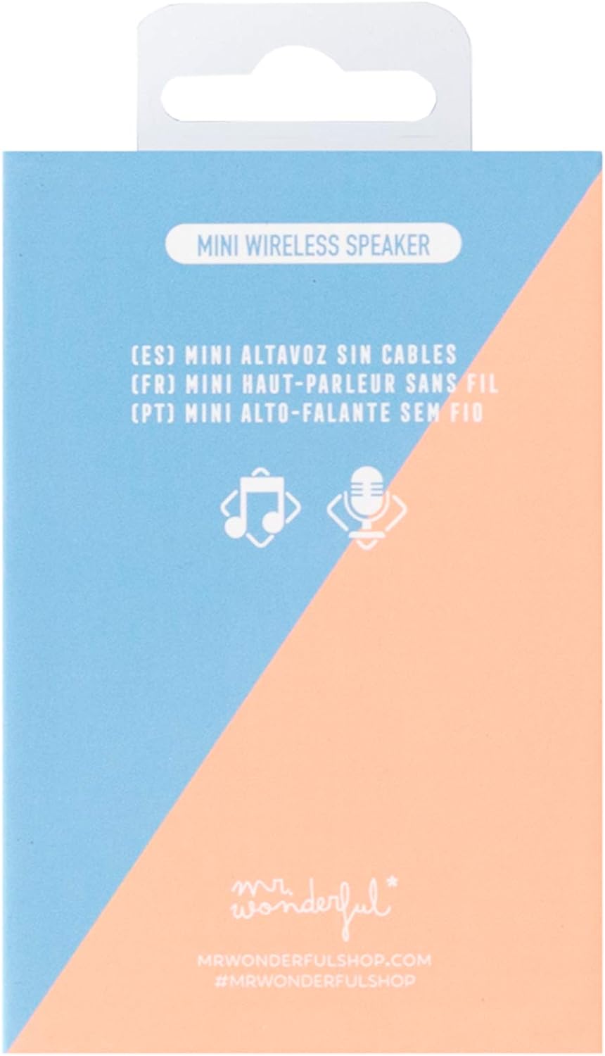mr. wonderful* Mini Bluetooth Lautsprecher mit Herzen Design Marke Laufzeit von 3-4 Stunden. Rosa.