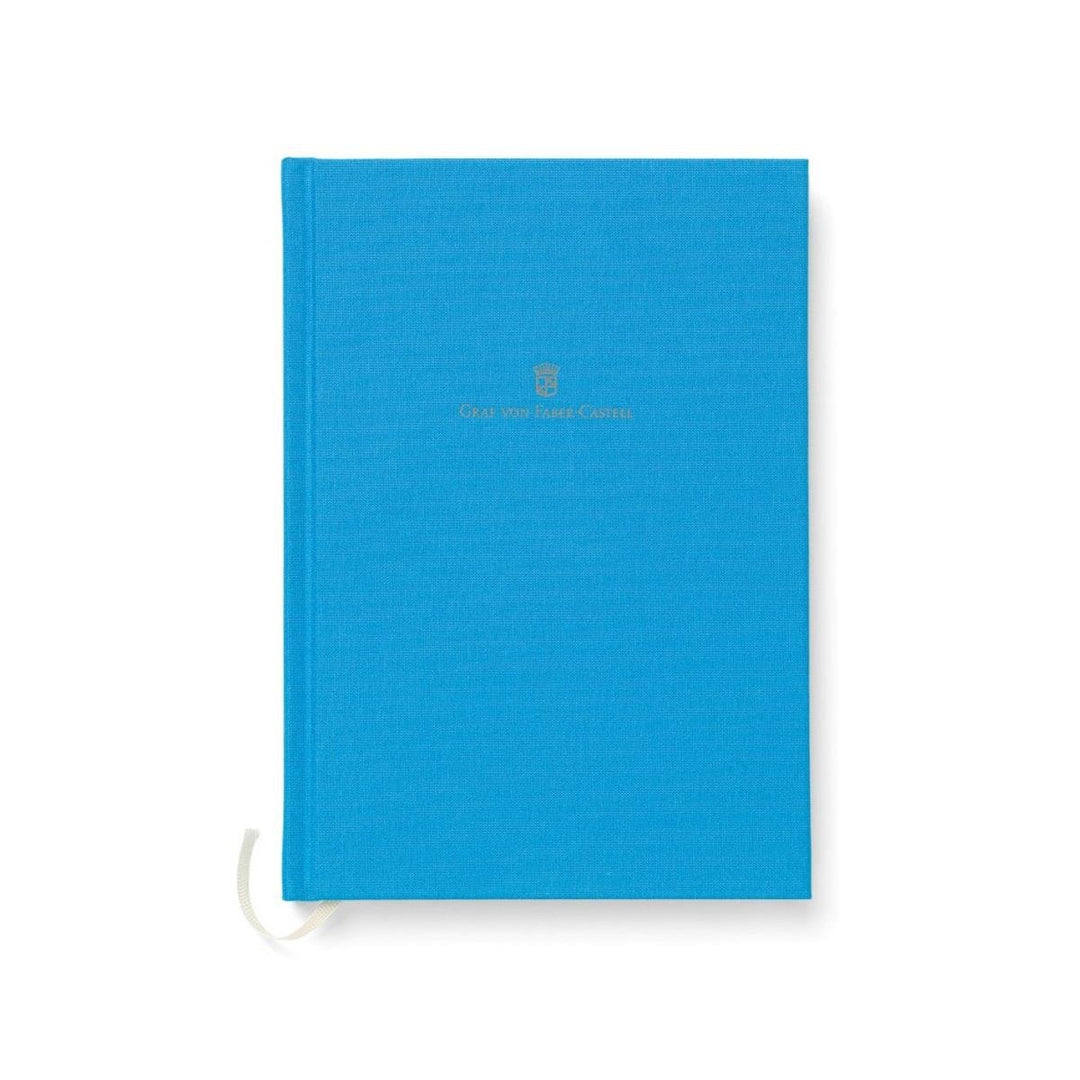 Graf von Faber-Castell 188676 - Notizbuch mit Leineneinband, DIN A5, Gulf Blue, 1 Stück Gulf Blau, G