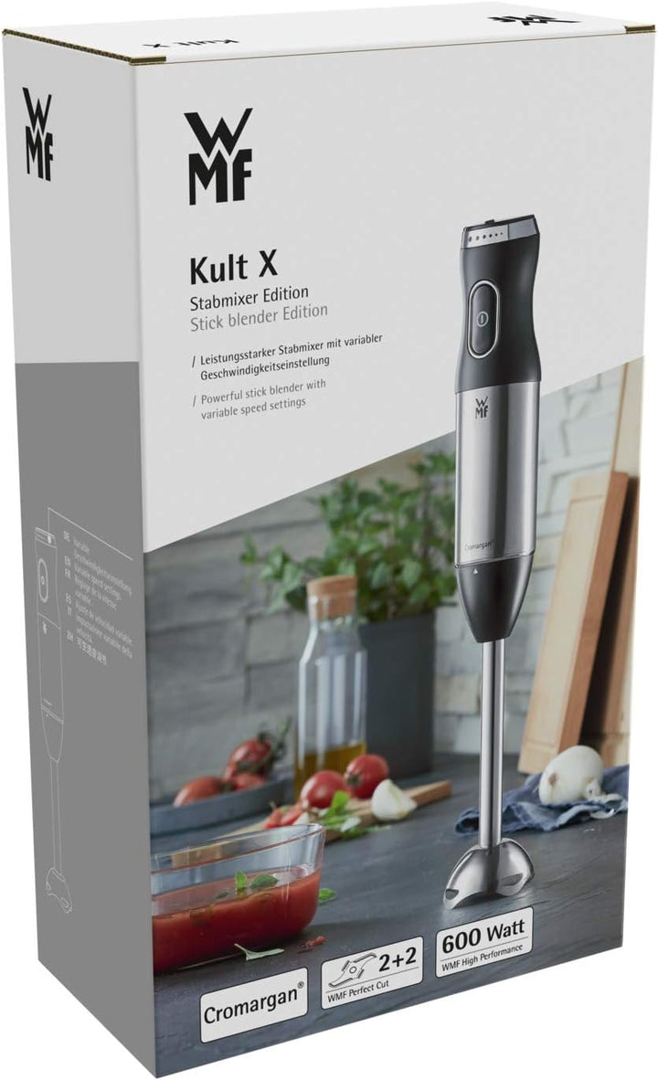 WMF Kult X Edition Stabmixer, Zauberstab 600 W, Pürierstab mit variabler Geschwindigkeitseinstellung