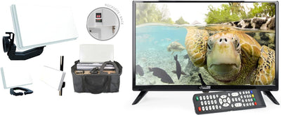 Easyfind Traveller Kit II inkl. 24" LED Camping TV (60,96 cm, HD Ready, DVB-T2/S2/C, EasyFind2, USB,