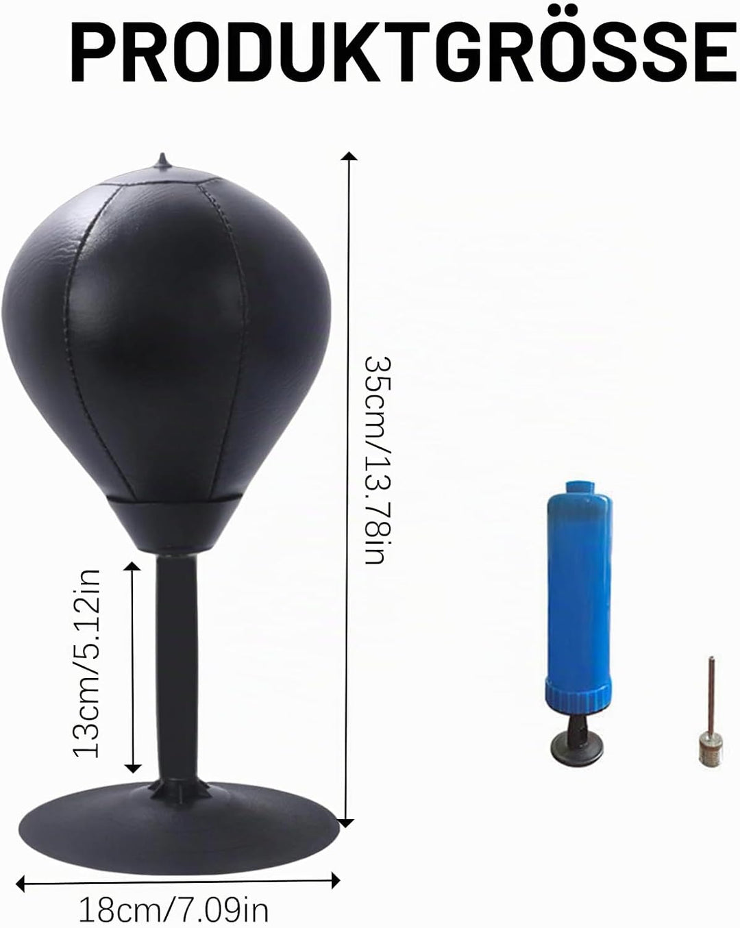 Punchingball, Punchingball Tisch mit Federn, Saugnapf zum Stressabbau für Chef, Kollegen, Freunde, 1