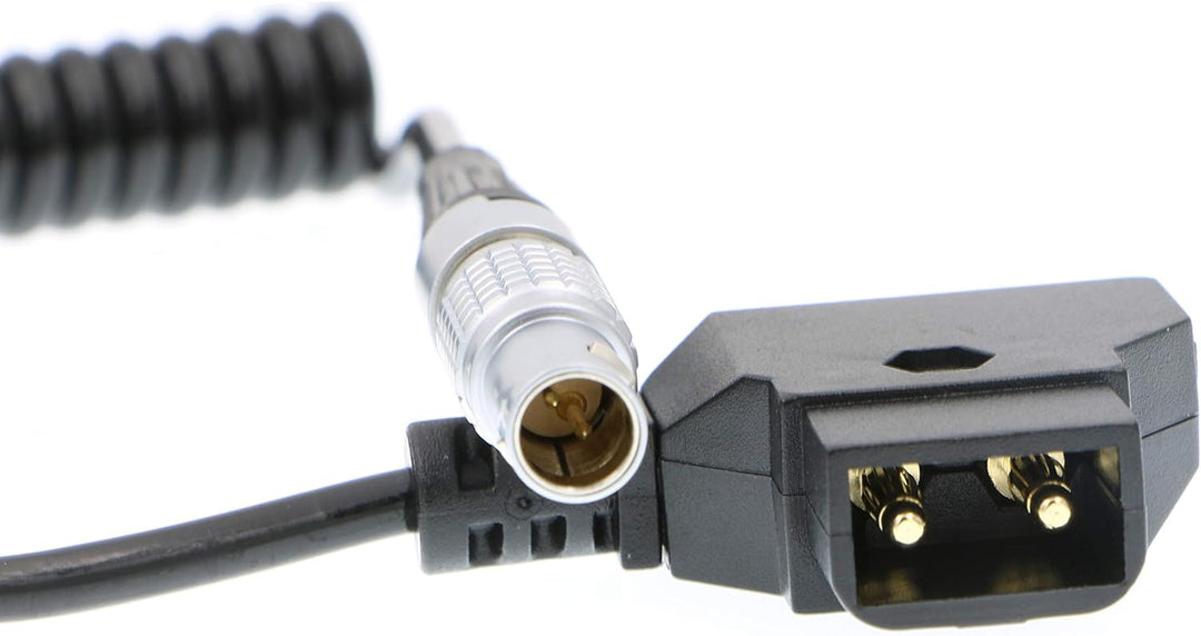 Alvin's Cables 2 Pin Stecker auf D-TAP Power Spiralkabel für den Bartech Focus Device Receiver, Spir