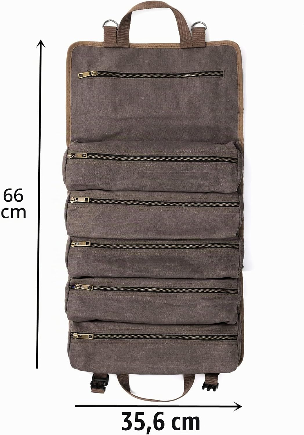 Werkzeug-Rolltasche, Werkzeugrolle für Schraubenschlüssel, aus strapazierfähigem16oz gewachstem Sege
