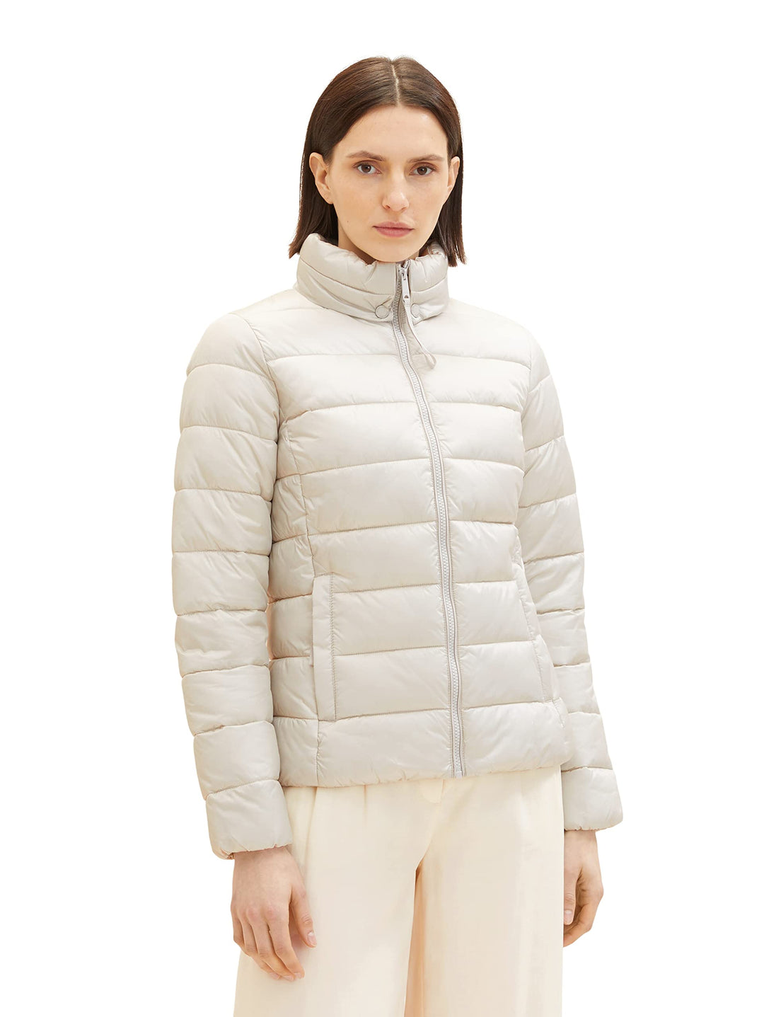 TOM TAILOR Damen Lightweight Steppjacke, L 16339 - Clouds Grey