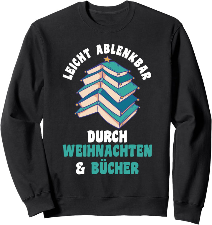 Weihnachtsmann Bücher Lesen Ugly Christmas Sweatshirt