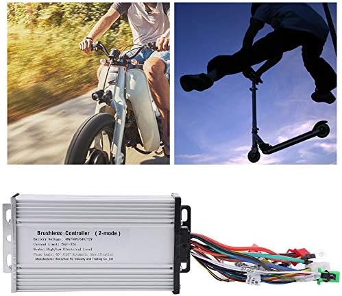 Alomejor Bürstenlose Steuerung für Elektrofahrräder Elektrofahrradgas für Elektroroller (48V 1500W)