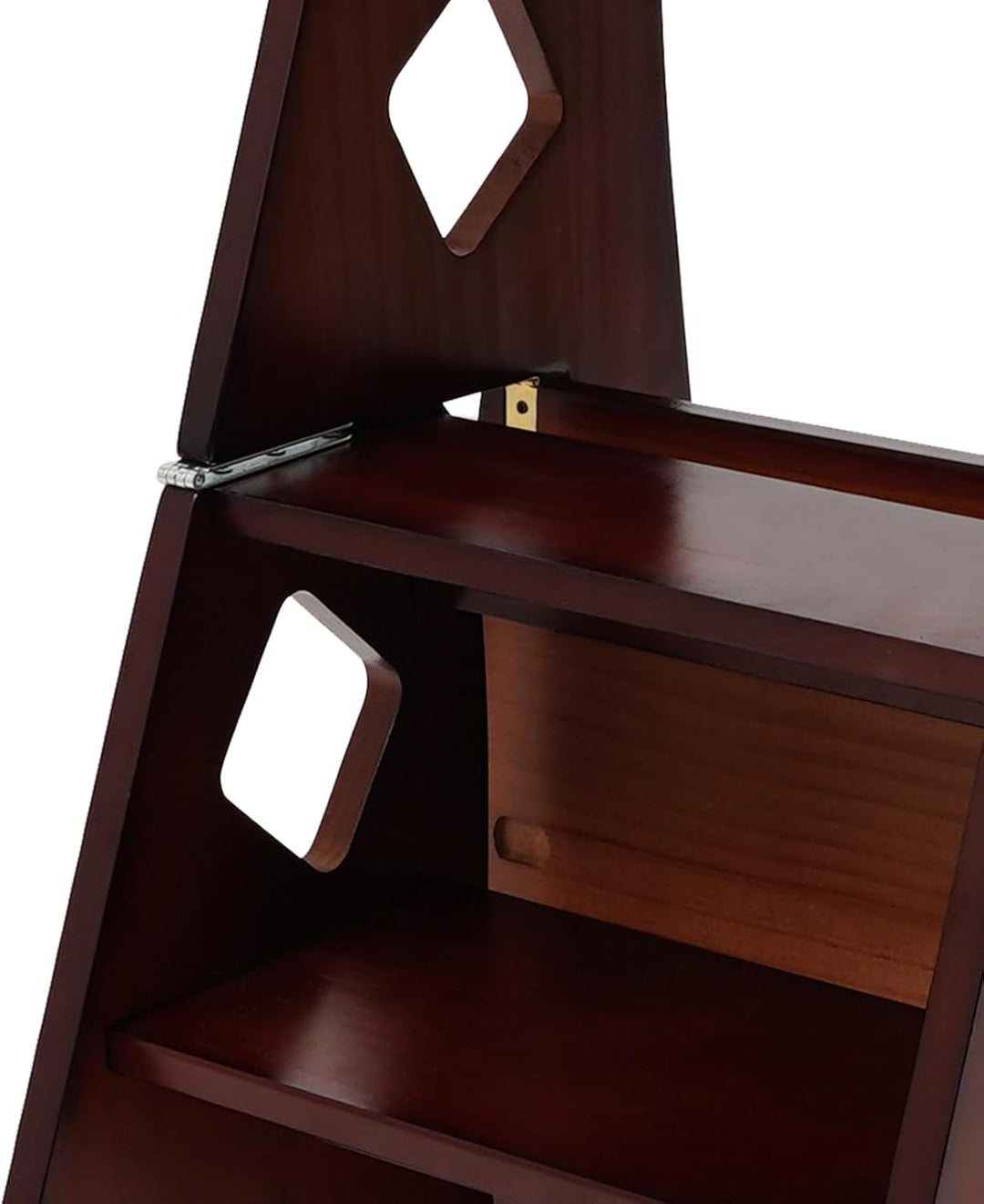 Leiterstuhl, 34x44,5x87 cm Klappbarer Bibliotheksleiter, Klappbarer Bibliotheksstuhl, Klappbarer 4-s