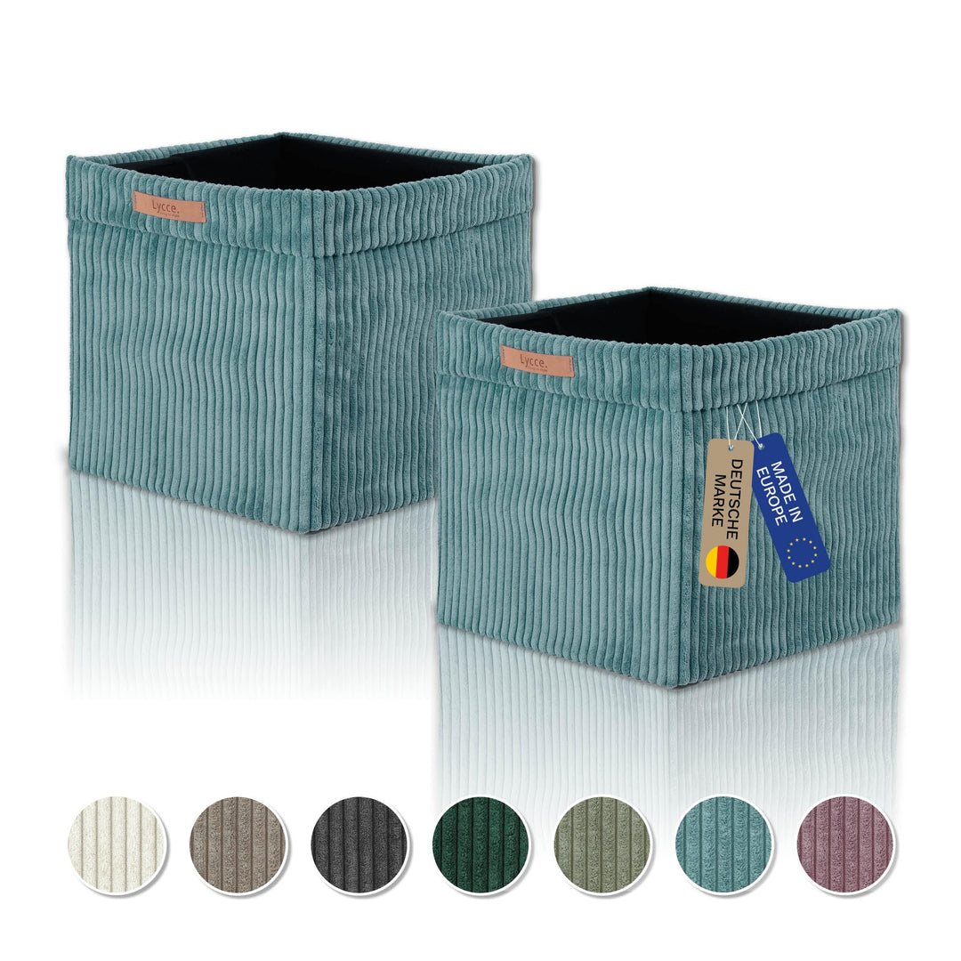 Kallax Boxen Cord 2er Set| Kallax Einsatz 33x33xH31cm | Aufbewahrungsbox mit waschbarem Cord-Bezug p