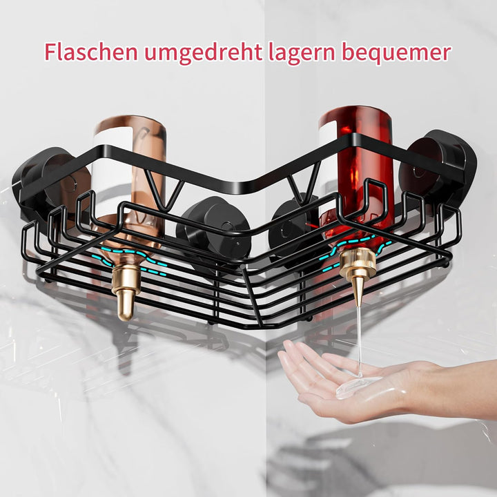 Duschablage Ohne Bohren, Edelstahl Duschregal Saugnapf, Badezimmer Dusche Organizer, Duschregal Ecke