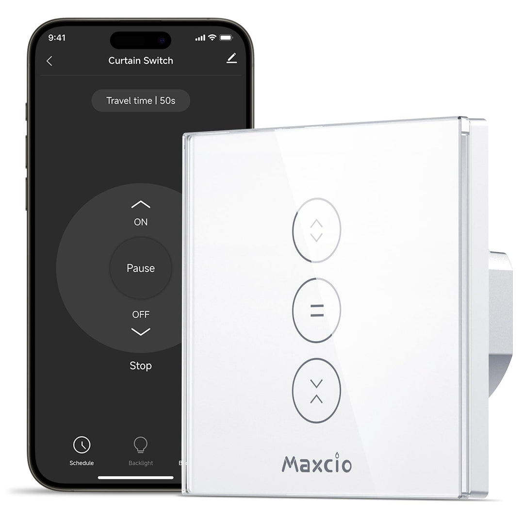 [Schaltbares LED] Smart Rolladen Zeitschaltuhr, Maxcio Wlan Jalousien Vorhang Schalter, Kompatibel m