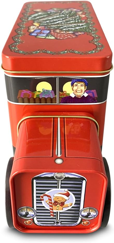 Blechdose in Form eines Lieferwagens Lebkuchen Truck Keksdose Deko-Box Retro-Dose Aufbewahrung, Volu