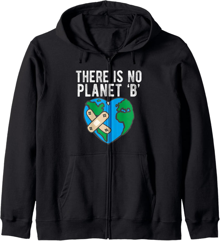 There Is No Planet B Globe Of Earth In Patches Climate Chang Kapuzenjacke
