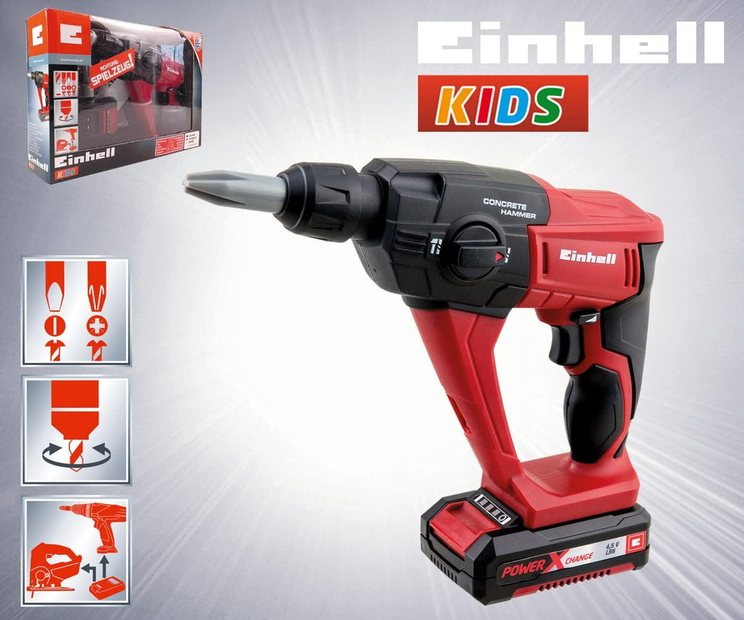 Happy People 41761 Einhell Kids Bohrhammer Bohrmaschine mit rotierendem Bohrer, mit Sound- und Licht