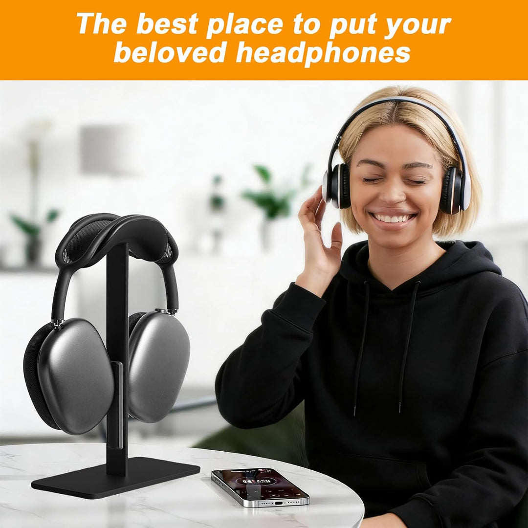 Headset Halterung aus Aluminium mit Schlafmodus, Rutschfester Kopfhörer Ständer für Schreibtisch mit