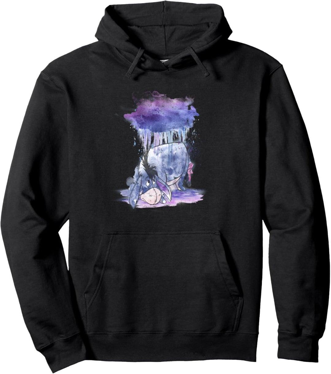 Disney Winnie The Pooh Eeyore Watercolor Rain Cloud Pullover Hoodie
